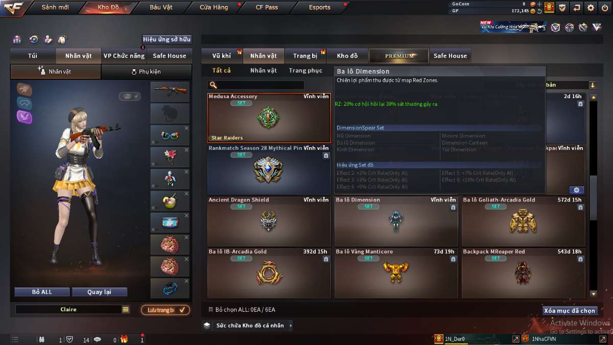 shop acc cf uy tin gia re